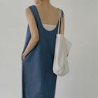 Open-back Maxi Denim Overall Dress