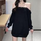Off-shoulder Mini Pullover Dress