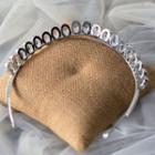 Rhinestone Hair Band Crown - White - One Size