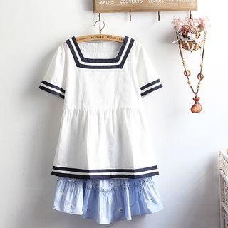 Short-sleeve Top / A-line Skirt / Set