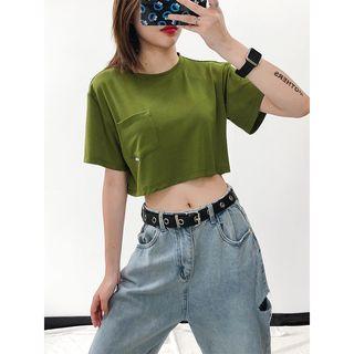 Loose-fit Cropped Pocket T-shirt