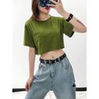 Loose-fit Cropped Pocket T-shirt