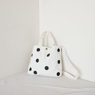 Dotted Canvas Crossbody Bag One Size - One Size