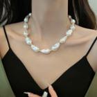 Irregular Pearl Choker D1311-1 - Gold - One Size