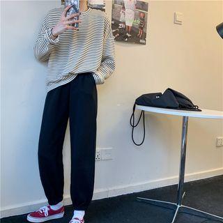 Striped Long-sleeve T-shirt / Jogger Pants