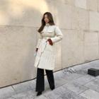 Belted Quilted Military Coat