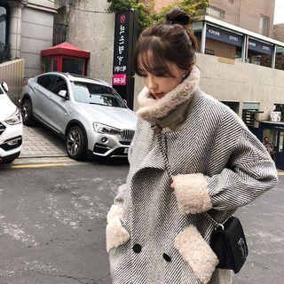 Double-breasted Patterned Coat