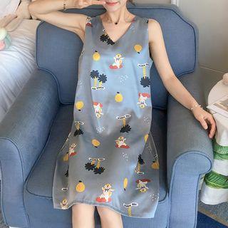 Sleeveless Satin Sleep Dress