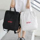 Canvas Letter Printed Backpack