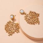 Faux Pearl Branches Drop Earring 1 Pair - Gold - One Size