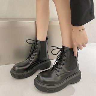 Platform Lace-up Chelsea Boots