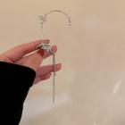 Bird Rhinestone Alloy Cuff Earring 1 Pc - Right - Silver - One Size