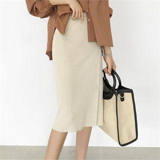 H-line Knit Wrap Skirt