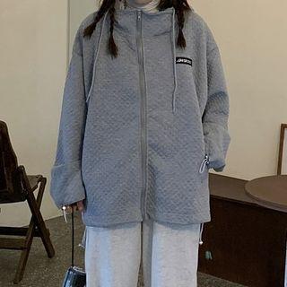 Zip Quilted Hoodie