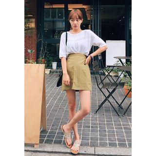 Embroidered-detailed Blouse
