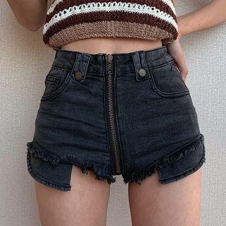 Zip Detail Denim Camisole Top