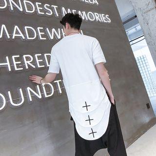 Cross Embroidered Short-sleeve T-shirt