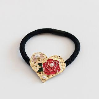 Flower Heart Alloy Hair Tie (various Designs)