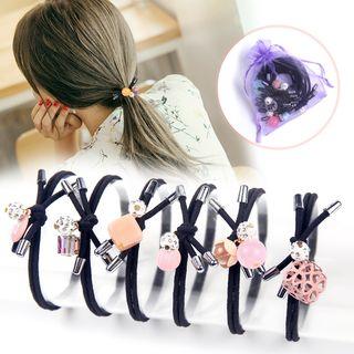 Set Of 6: Hair Tie (assorted Designs) Set Of 6 - As Shown In Figure - One Size