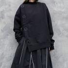 Asymmetric Sweatshirt Black - One Size