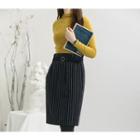 Striped Straight Fit Skirt