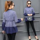 Striped Panel A-line Blouse