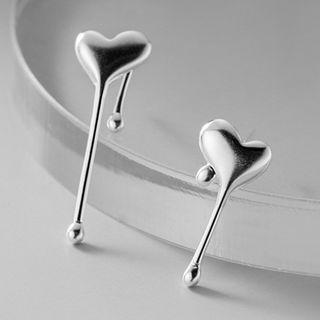 Melting Heart Sterling Silver Earring