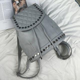 Studded Quilted Backpack