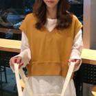 Crocodile Embroidered Vest / Long-sleeve T-shirt