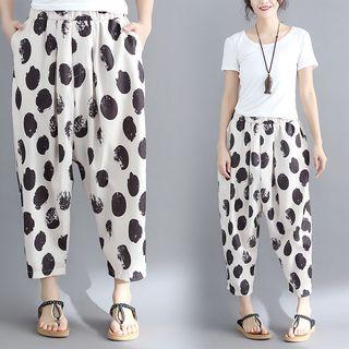 Dotted Cropped Pants