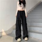 Low Waist Cargo Wide Leg Pants