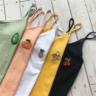 Embroidered Fruit Camisole Top