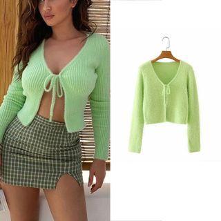Ribbon Front Cardigan
