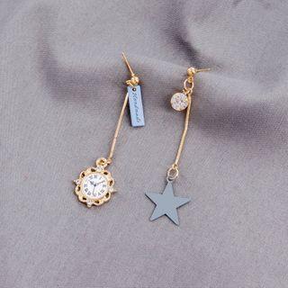 Non-matching Rhinestone Drop Earring Era041 - 43