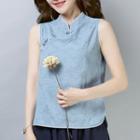 Traditional Chinese Sleeveless Frog Buttoned Top