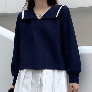 Sailor-collar Sweatshirt