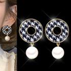 Houndstooth Circle Earring As Shown In Figure - One Size