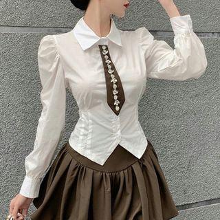 Long Sleeve Shirt With Tie