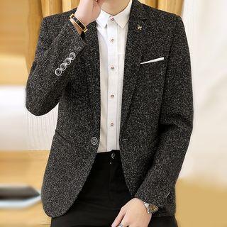 Single-buttoned Melange Blazer