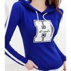 Fitted Letter Patch Hoodie
