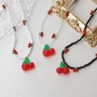 Cherry Resin Pendant Bead Necklace