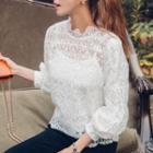 Set: Lace 3/4 Sleeve Blouse + Camisole Top
