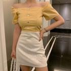 Short-sleeve Cropped Top / Mini Skirt