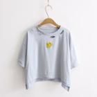 Distressed Smiley Short-sleeve T-shirt