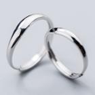 Couple Matching 925 Sterling Silver Irregular Open Ring
