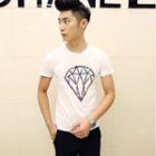 Diamond Print Short Sleeve T-shirt