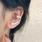 Faux Pearl Asymmetrical Alloy Earring 1 Pair - 2648a - White - One Size
