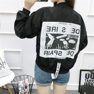 Appliqued Bomber Jacket