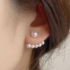 Sterling Silver Faux Pearl Ear Jacket