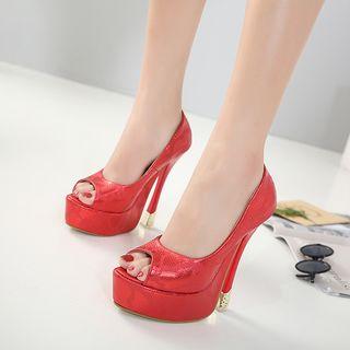 Platform Printed Stilettos